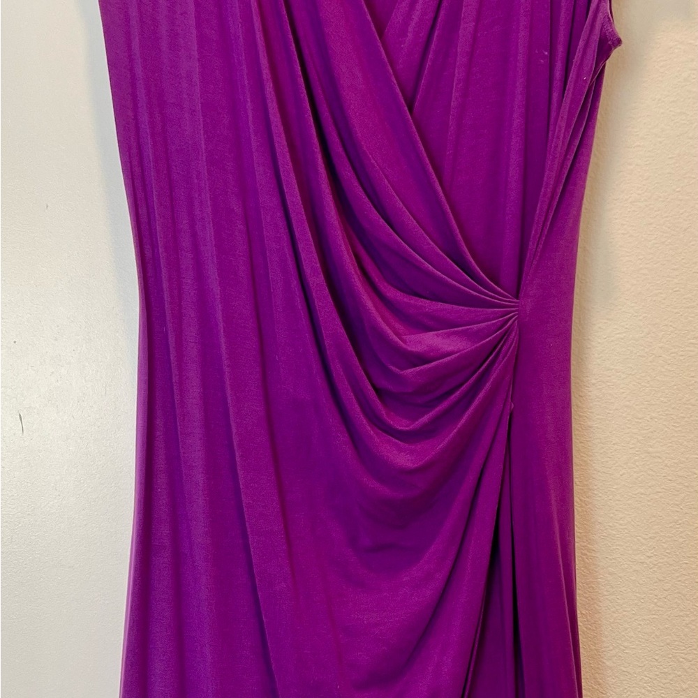 Elegant Purple Draped Dress